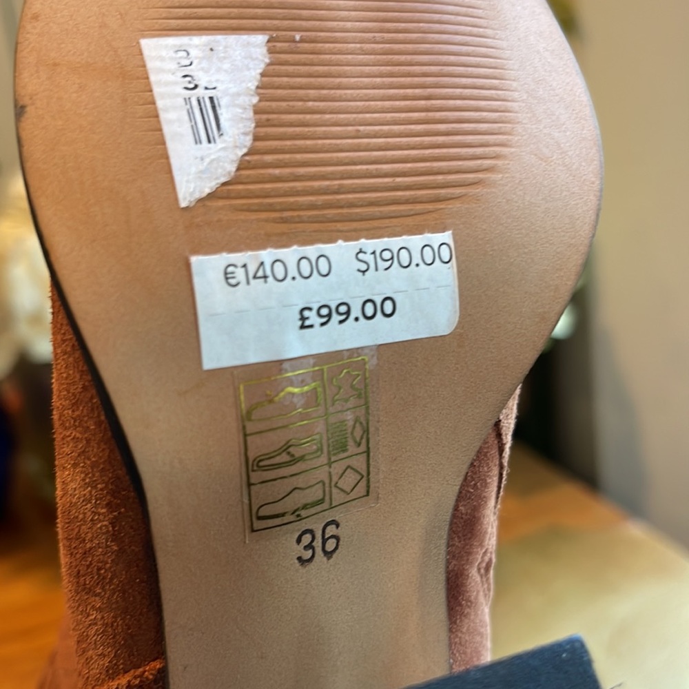 NWOT! TOPSHOP Suede OTK Boots - Picture 16 of 16